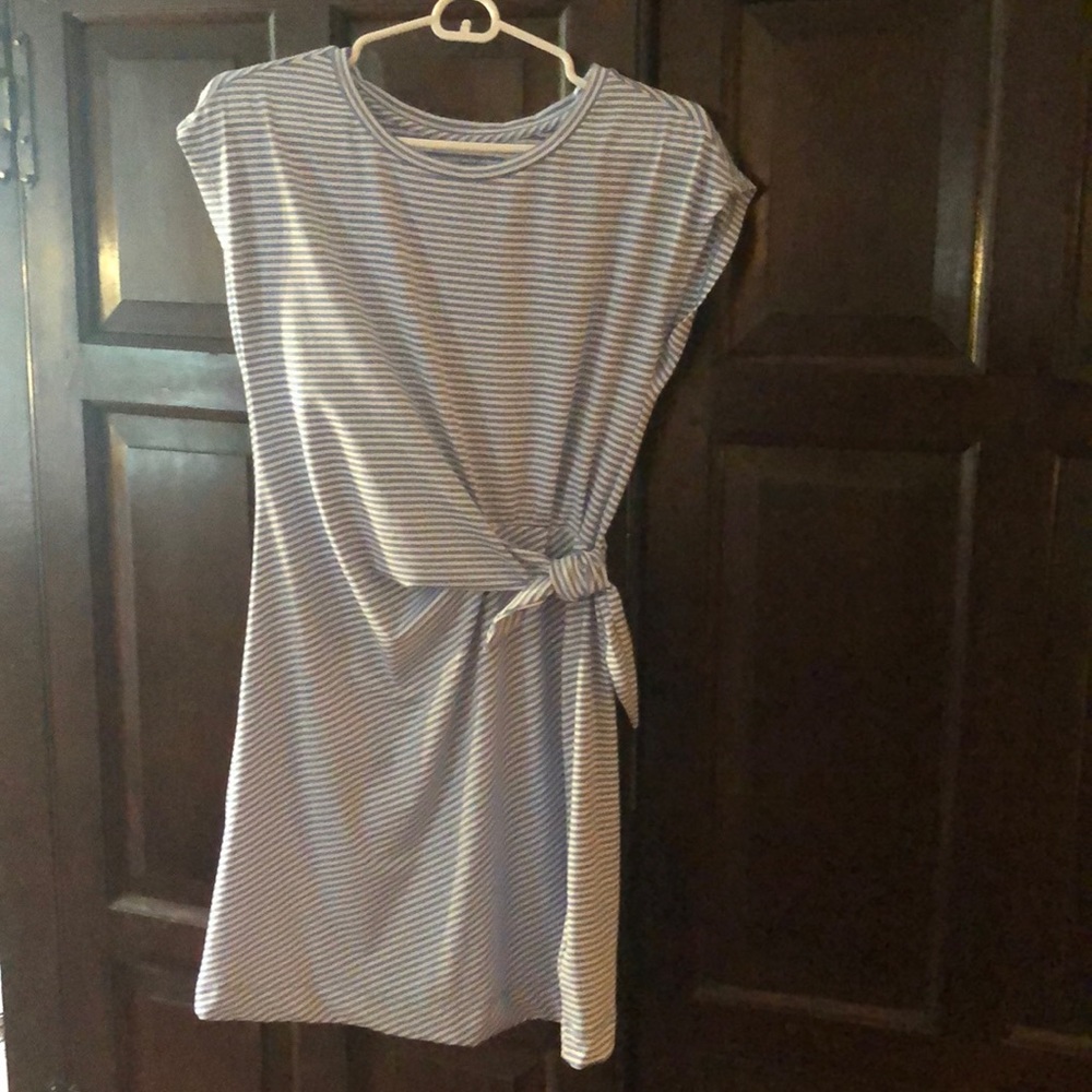 Vineyard Vines Striped Light Blue & White Dress
